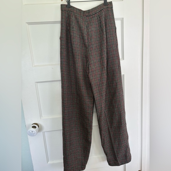 Vintage wool blend plaid trousers - Picture 9 of 12